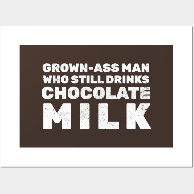 Man Chocolate Milk Drinker Wall Art by Commykaze